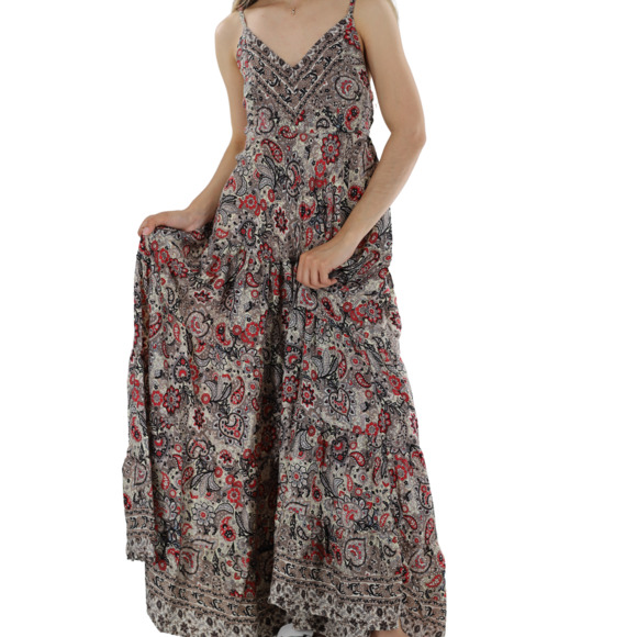 La Fiorentina Long Flowy "Irene" Flower Maxi Dress - Picture 2 of 4